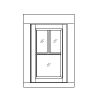 Fixed Window
2-over-1 faux hung unit
Unit Dimension 14" x 22"
7/8" SDL